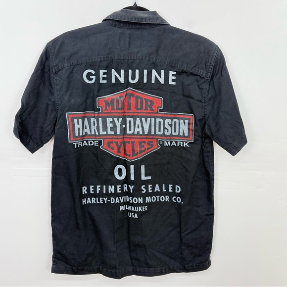 Harley-Davidson Other - Harley-Davidson Black Short Sleeve Button Up Shirt C29